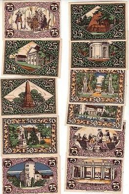 11 Banknoten Notgeld Stadt Rheinsberg Mark um 1920