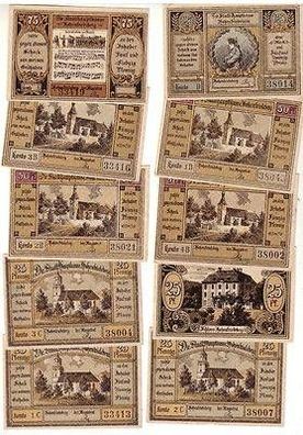 10 Banknoten Notgeld Stadthauptkasse Hohenfriedeburg um 1920