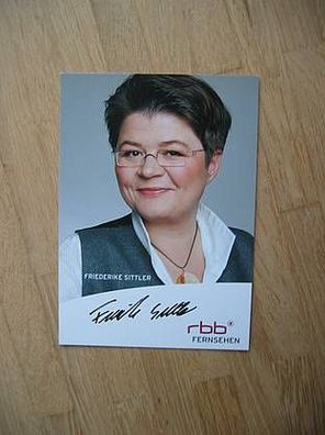 RBB Fernsehmoderatorin Friederike Sittler - handsigniertes Autogramm!!!