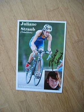 Triathlon Star Juliane Straub - handsigniertes Autogramm!!!