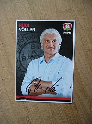 Bayer 04 Leverkusen Saison 12/13 Rudi Völler - handsigniertes Autogramm!!!
