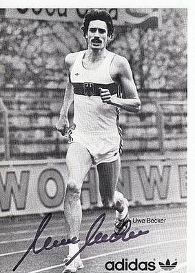 Uwe Becker Autogrammkarte 80er Jahre Original Signiert Leichathletik + A35834
