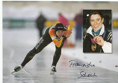 Franziska Schenk Autogrammkarte Original Signiert Eisschnellauf + A35963