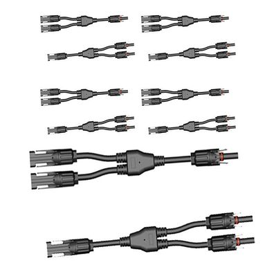 5x MC4 Stecker Paar 2-1 mit Kabel Y Solarstecker Buchse Connector UV best. H4