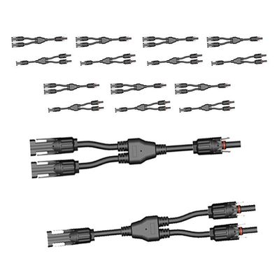 8x MC4 Stecker Paar 2-1 mit Kabel Y Solarstecker Buchse Connector UV best. H4
