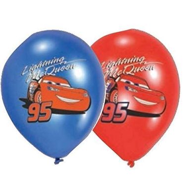 Disney Cars 6 Latex Luftballons 27cm Lightning Mc Queen Rennauto Sportwagen Auto