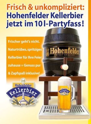 Kellerbier Hohenfelder Privat-Brauerei 10 Liter Party-Fass