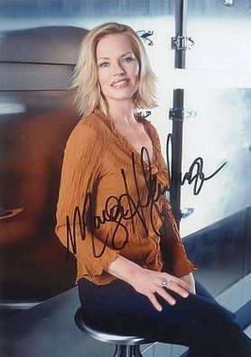 Original Autogramm MARG Helgenberger auf Foto