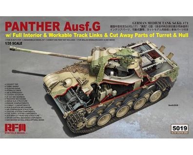 Rye Field Model: Panther Ausf.G with full interior & cut away parts in 1:35