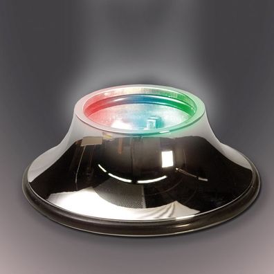 Metall Fuss mit farbigen LED verchromt - f. Ø 50,8mm Rohr ohne Batterien
