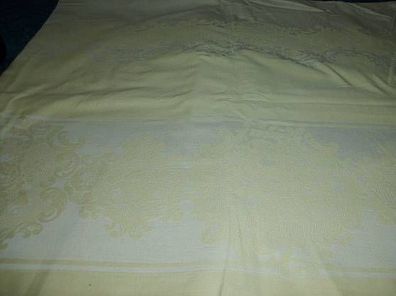 gelbe Tischdecke/ Tafeltuch mit eingewebten Muster 120 x 275cm