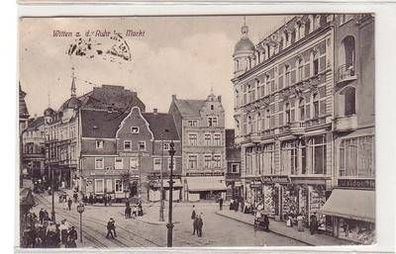 57055 Feldpost Ak Witten an der Ruhr Markt 1918