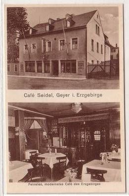 56515 Mehrbild Ak Geyer im Erzgebirge Café Seidel um 1925