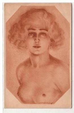 55967 Erotik Künstler Ak Max Brünning Frauenakt um 1925