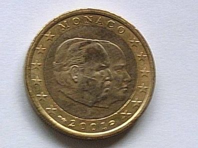 Original 1 euro Monaco Albert II. und Rainier III. bfr.