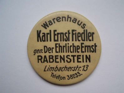 Taschenspiegel, Warenhaus Karl Ernst Fiedler, Chemnitz Rabenstein, Reklame Werbung