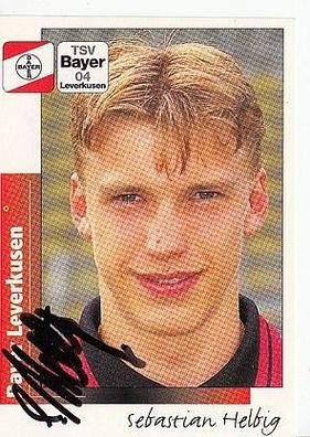 Sebastian Helbig Bayer Leverkusen Panini Sammelbild 1996 Original Signiert + A36516