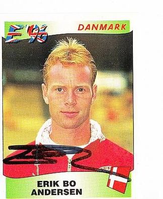 Erik Bo Andersen Dännemark Panini Sammelbild Europa 1996 Original Signiert + A36615