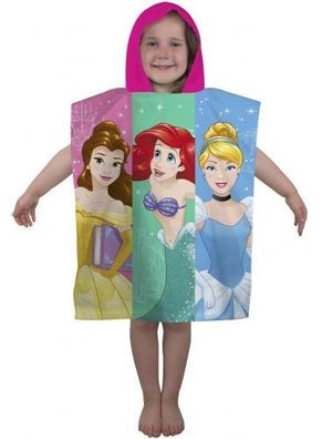 Disney Prinzessinnen - Kinder Handtuch-Poncho mit Kapuze Hooded Towel Poncho NEU NEW