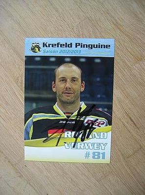 Eishockey Krefeld Pinguine Saison 12/13 Roland Verwey - handsigniertes Autogramm!!!