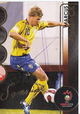 Marcus Allbäck Schweden Panini Golden Card EM 2008 Orig Sign. + A36903