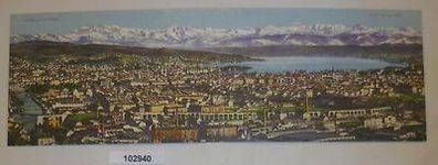 102940 Maximumkarte Panorama von Zürich von der Waid um 1910