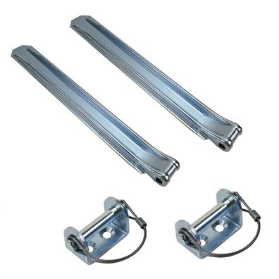 2er Set Bordwand Klappenscharnier verzinkt Länge ca. 420 mm für PKW Anhänger