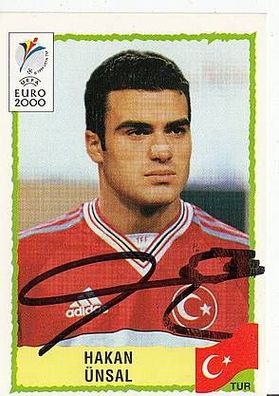 Hasan Ünsal Türkei Panini Sammelbild Euro 2000 Original Signiert + A37255