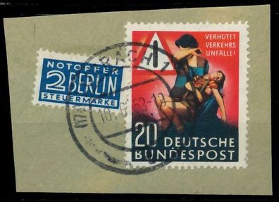 BRD 1953 Nr 162 zentrisch gestempelt Briefstück X89C5C2