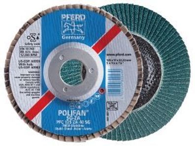 Fächerschleifscheibe PFC 125 ZA 40 SG/22,23