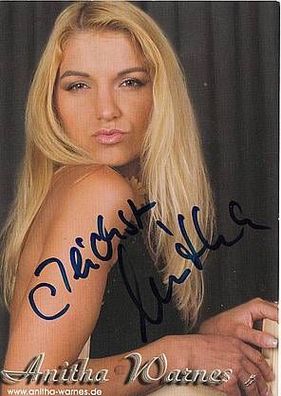 Anitha Warnes Autogrammkarte Original Signiert Model + 61217