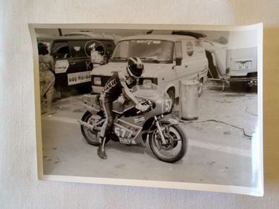 altes Foto Rennsport Motorrad , 70er Jahre , Faccioli Yamaha 350