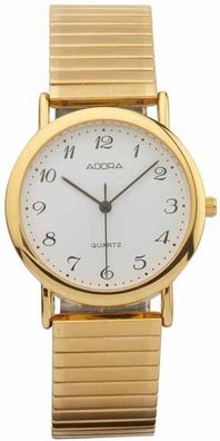 Adora ? Armbanduhr | goldfarbenes Zugband & Gehäuse | Unisex Ø 34mm