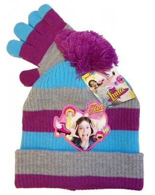 Disney Soy Luna Mütze-Handschuhe-Set für Mädchen Lila 52