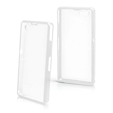 Original Roxfit Gel Shell TPU Case Hülle Silikon für Sony Xperia Z1 Compact Weiß
