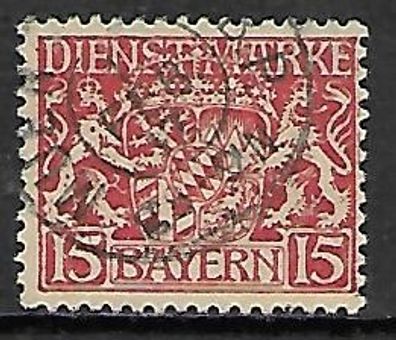 Altdeutschland Bayern Dienstmarke gestempelt Michel-Nummer 27