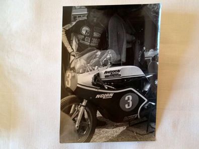 altes Foto Rennsport Motorrad , 70er Jahre , Villa