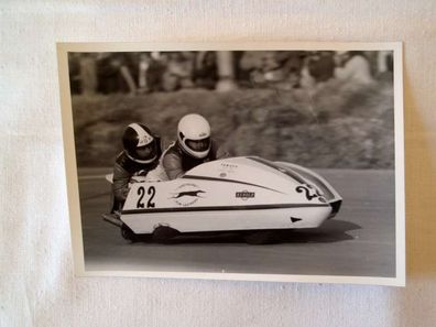 altes Foto Rennsport Motorrad , 80er Jahre , Thevissen / Klein Yamaha