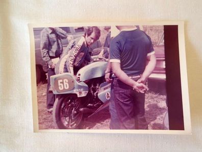 altes Foto Rennsport Motorrad , 70er Jahre , Solareli Yamaha