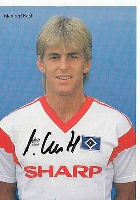 Manfred Kastl Hamburger SV 1987-88 Autogrammkarte + A37472