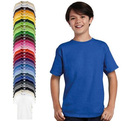 Gildan dickes Kinder T-Shirt Baumwolle in 32 Farben Kids` Heavy T 5000B NEU