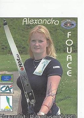 Alexandra Fouace Autogrammkarte Original Signiert Bogenschießen + A37689