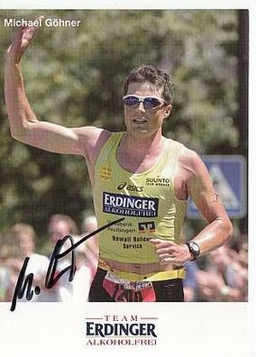 Michael Göhner Autogrammkarte Original Signiert Triathlon + A37695