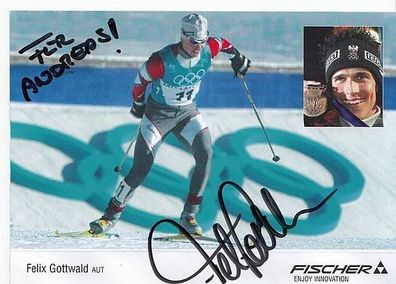 Felix Gottwald Autogrammkarte Original Signiert Ski Nordische Kombination + A37706