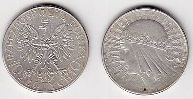 10 Zloty Silber Münze Polen 1932