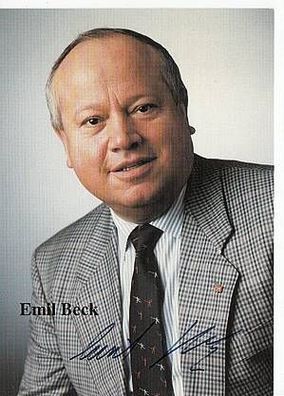 Emil Beck Autogrammkarte Original Signiert Fechten + A37782