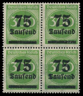 Deutsches REICH 1923 Hochinfla Nr 286 postfrisch VIERER X89C6DA