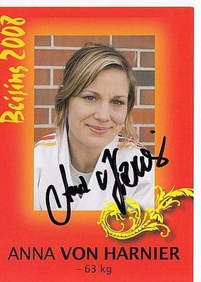 Anna von Harnier Autogrammkarte Original Signiert Judo/ Ringen + A37926