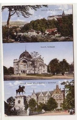 55665 Mehrbild Ak Gera Reuss Kaiser Wilhelm Denkmal um 1910