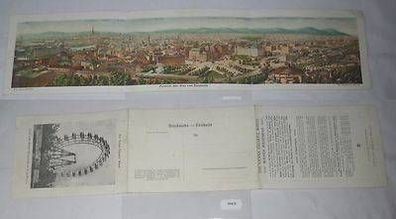 55413/3 fach Klappkarte Fernsicht über Wien vom Riesenrade um 1910